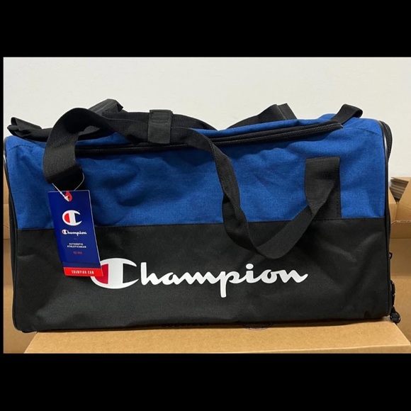 Champion Black and Blue Duffel Bag - Picture 1 of 1